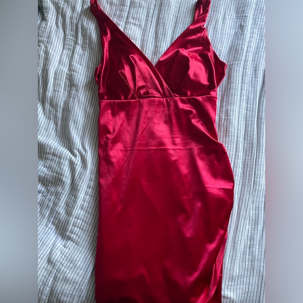 Honey and Rosie red party mini dress